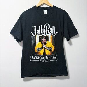 Official Jelly Roll 2023 Backroad Baptism Tour Tee - Medium